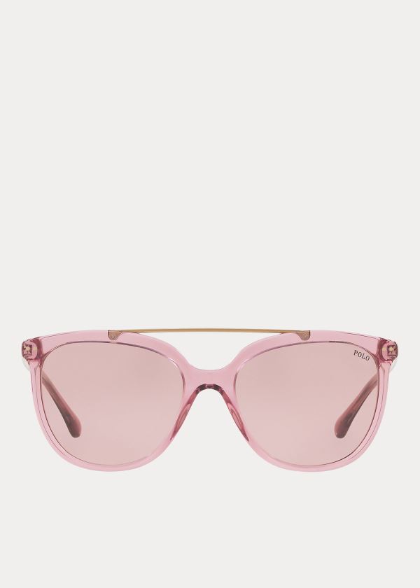 Women's Polo Ralph Lauren Metal-Frame Square Sunglasses | 810752GZM